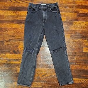 Abercrombie & Fitch 'The 90s Straight Ultra High Rise Charcoal Straight Jeans